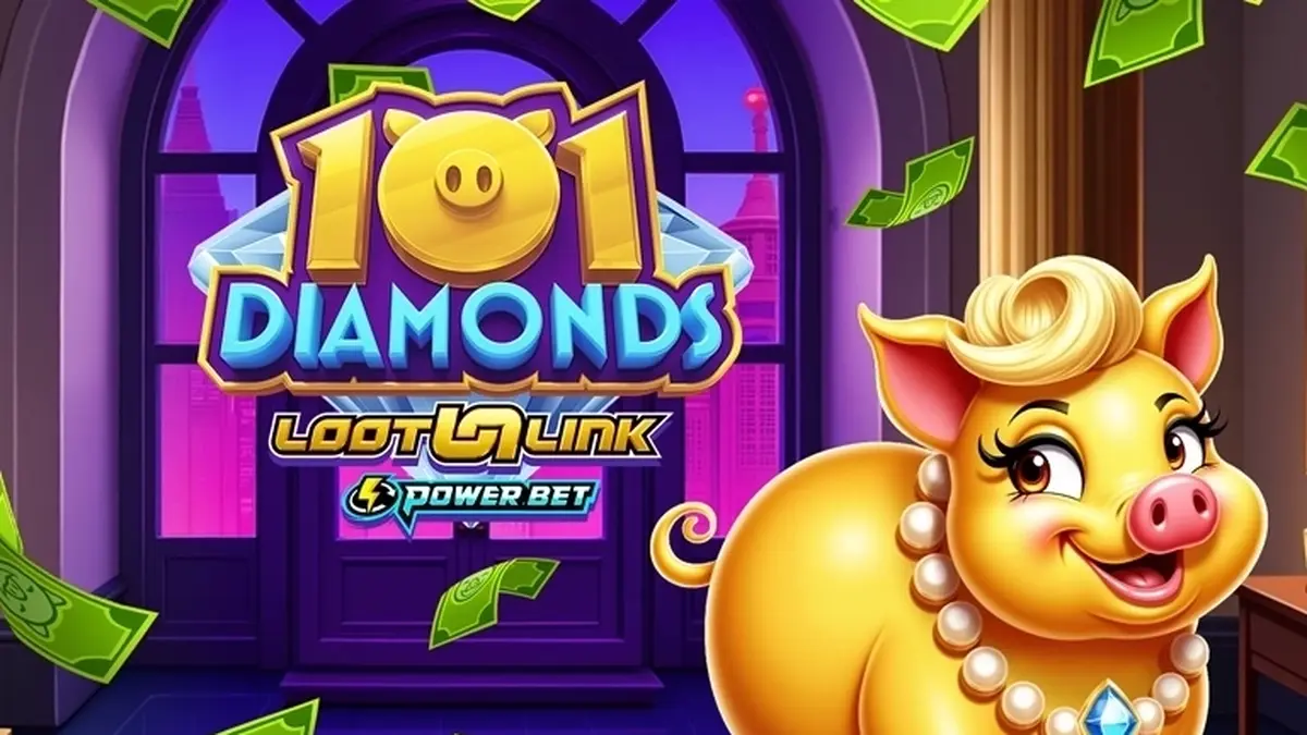 Tampilan visual slot 101 Diamonds dengan tema berlian yang mewah